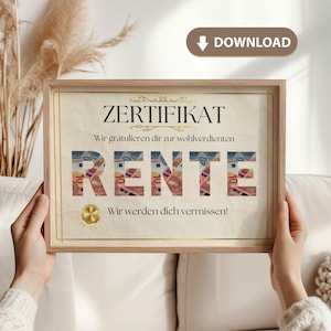 Gift pension cash gift template retirement colleagues certificate digital pension money packaging retirement farewell gift print out