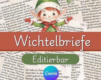 Lettres elfiques modifiables à télécharger, idées de portes elfiques, 24 lettres à imprimer, elfe de Noël, courrier elfique, Canva PNG
