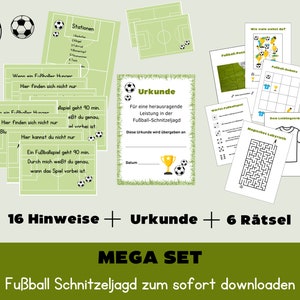 Football Treasure Hunt Indoor German download Football Birthday Football Treasure Hunt Outdoor Football Scavenger Hunt Football Children&#39;s Birthday