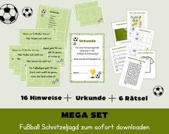 Football Treasure Hunt Indoor German download Football Birthday Football Treasure Hunt Outdoor Football Scavenger Hunt Football Children's Birthday