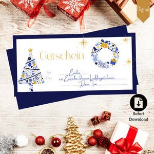 Voucher Christmas Gift voucher Christmas gift Voucher for Christmas Last Minute Gift Voucher digital print