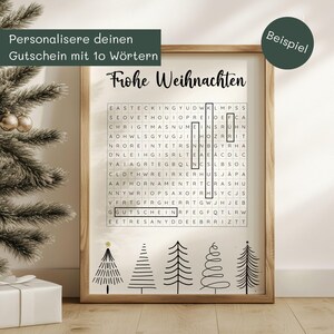Gutschein Weihnachten Gutschein Verpackung  Weihnachtsgeschenke Zeit statt Zeug Weihnachten Geschenkgutschein digital Geschenk download