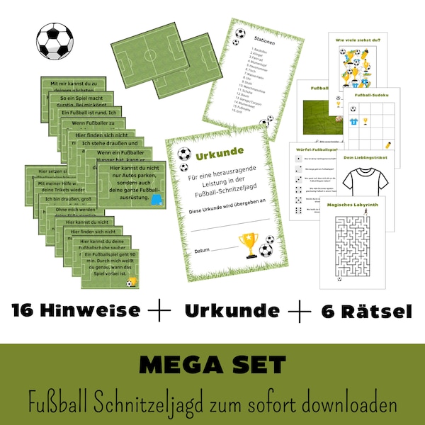 Football treasure hunt indoor german download football birthday football treasure hunt outdoor football scavenger hunt football children's birthday