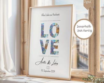 Personalized Money Gift for Weddings, LOVE Poster, Money Gift Download, Wedding Gift Ideas, Wedding Gift, Money Gift for Weddings