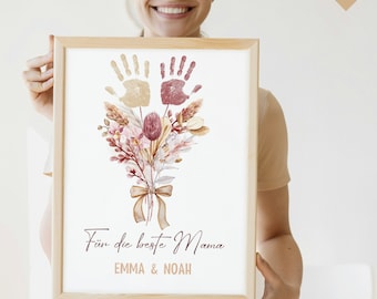 Mom gift mom handprint Mother's Day gift personalized birthday gift best mom birthday Mother's Day gift picture digital