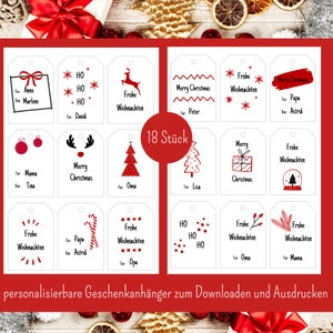 Gift tags Christmas personalized gift tags digital gift labels download Christmas gift tags DIY gift tags