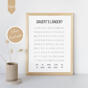 Poster Guest Toilet Wall Decoration Guest Toilet Puzzle WC Pictures Download Guest Bathroom Poster Toilet Guest WC Poster DIY Decoration Bathroom Gift for Moving In