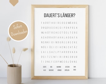 Poster Guest Toilet Wall Decoration Guest Toilet Puzzle WC Pictures Download Guest Bathroom Poster Toilet Guest WC Poster DIY Decoration Bathroom Gift for Moving In