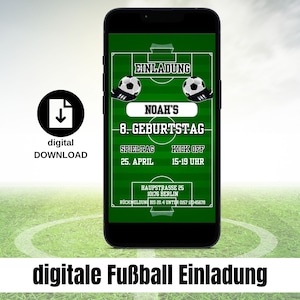 Convite digital de futebol Whatsapp convite cartão de convite de futebol personalizado futebol aniversário infantil eCard cartão de aniversário DIY