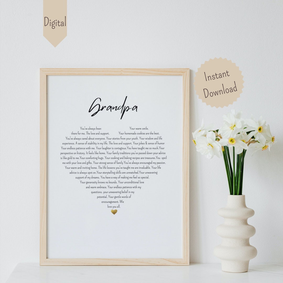 Poster als Geschenk für Opa Geschenk Opa Geburtstagsgeschenk Opa