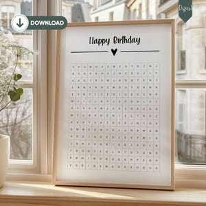 Rompecabezas de vales personalizado Vale personalizado Plantilla de vale de regalo Descargar PDF imprimible Sorpresa de cumpleaños Boho