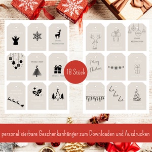 Gift tags Christmas personalized gift tags digital gift labels download Christmas gift tags DIY gift tags