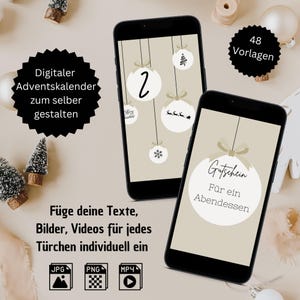 Adventskalender personalisiert Weihnachten Adventskalender Mann Kalender Canva Vorlage Weihnachtskalender digital Adventskalender liebe DIY