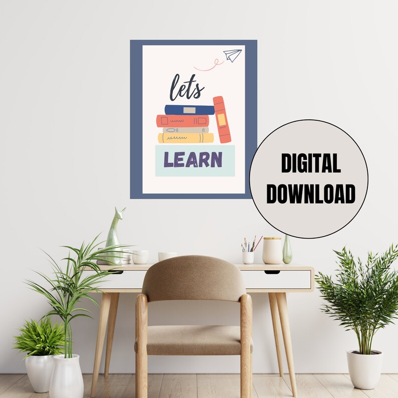 Lets Learn Classroom Printable Wall Art Poster - Etsy UK