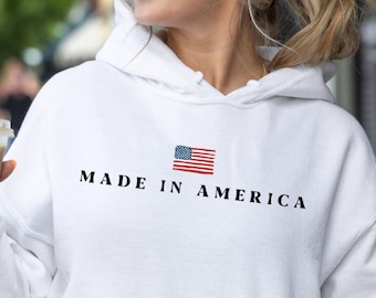 American Flag Hoodie: Patriotic USA 4th of July Sweater