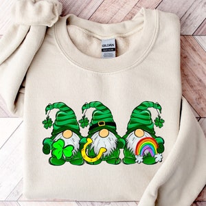 St Patricks Day Gnomes Sweatshirt, Gnomes Sweater, St Patricks Day Shirt, Clover Shirt, Shamrock Shirt, St Patricks Day Gift, St Paddys Day
