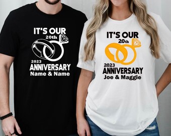 Custom Anniversary Couple Shirt, Engagement Gift Tee