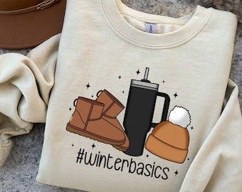 Winter Basics Women's Sweatshirt: Cozy Holiday Sweater
