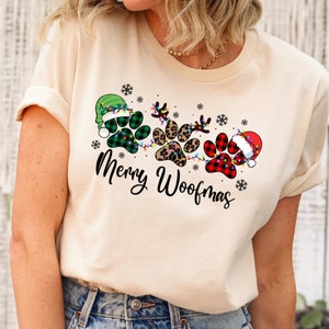 Merry Woofmas Dog Christmas Shirt: Dog Lover Gift image 1