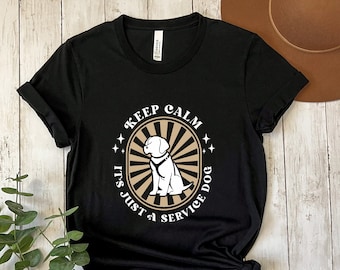 Keep Calm Service Dog Shirt: Disability Awareness Gift
