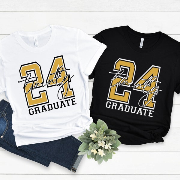 Twenty 24 Graduate Shirt, Senior 2024 Shirt, Class of 2024 Shirt, Graduation 2024 Sweatshirt, High School Shirt, Gift For Grad