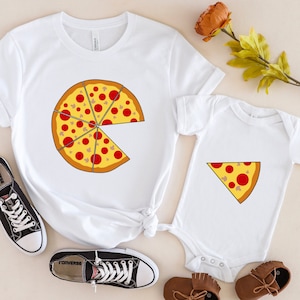 Conjunto de camisas a juego con pizza para papá y bebé, regalo del Día del Padre