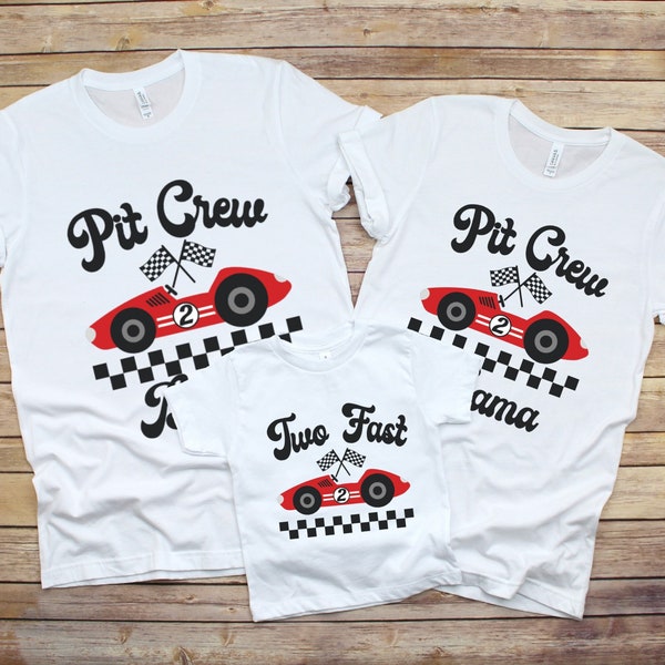 Two Fast Pit Crew Birthday Shirt, Racing Family Matching Shirt, Two Fast Race Birthday Shirt, Car Race Birthday Shirt, Birthday Gift