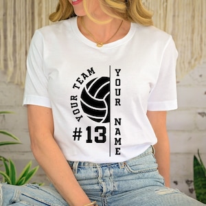 Custom Volleyball Shirt, Personalized Team Shirt, Player Number and Name Shirt, Volleyball Mom Shirt, Team Name Shirt, Game Day