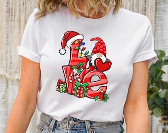 Christmas Gnomes Love Shirt: Holiday Graphic Tee