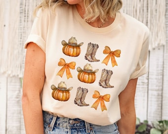 Howdy Pumpkin Western Shirt: Fall Thanksgiving Cowgirl Tee