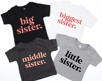Sibling Matching Shirt: Big Sister, Little Sister Outfits