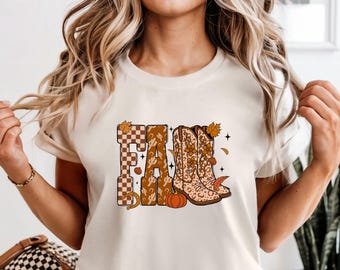 Comfort Colors Fall Autumn Shirt, Western Fall Shirt, Girly Pumpkin Season Shirt, Fall Vibes