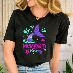 Mermaid Squad T-Shirt: Family Matching Birthday Party Shirt