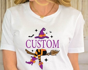 Custom Witch Halloween T-Shirt: Personalized Nana, Mama, Auntie Design