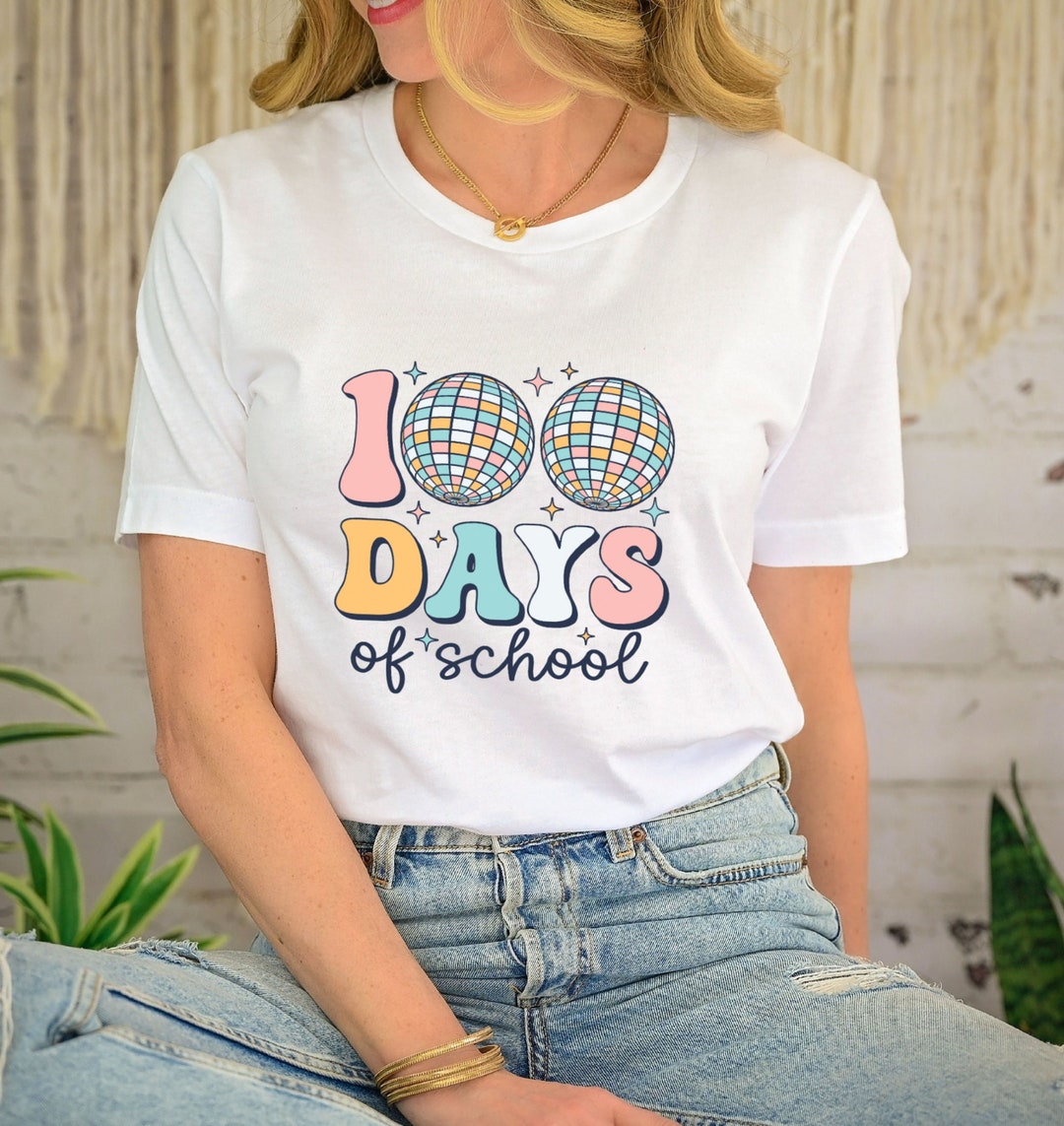 100 Days of School Teacher Shirt, 100 Days Student Shirt, Happy 100th