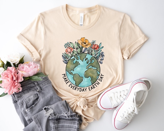 Floral Earth Day Shirt: Environmental T-Shirt, Earth Lover Gift