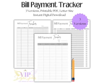 Planificador de gastos mensuales, imprimible, tamaño carta (8.5 x 11 pulgadas), descarga instantánea en PDF.