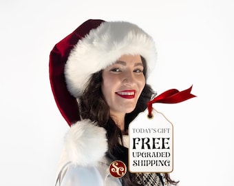 Bonnet Noël Avec Fausse Fourrure Blanche : Deguise-toi, Achat De Accessoires