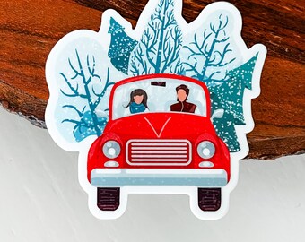 A Cross-Country Christmas Sticker