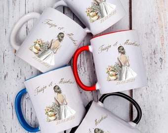 Hochzeitstasse personalisiert | Hochzeitsgeschenk | Heirat | Hochzeitstasse mit Braut