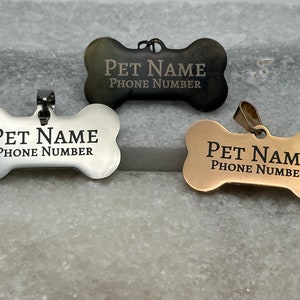 Custom Bone Pet Tags