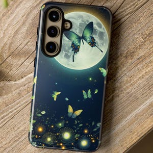 Firefly Butterfly Phone Case: Celestial Space Art, Protective Cover