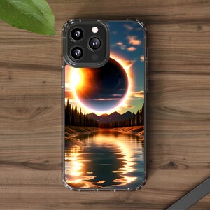3D Solar Eclipse Phone Case: Celestial Space Art - iPhone, Galaxy, Pixel