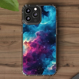 Mysterious Nebula Outer Space Phone Case for iPhone 15 Pro Max, 14, Pixel 8 Space Case, Galaxy Covers for S24, Celestial Birthday Gift Idea
