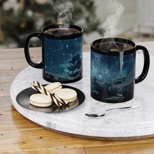 Night sky coffee mug, Ceramic Mug 11oz, Coffee Mug