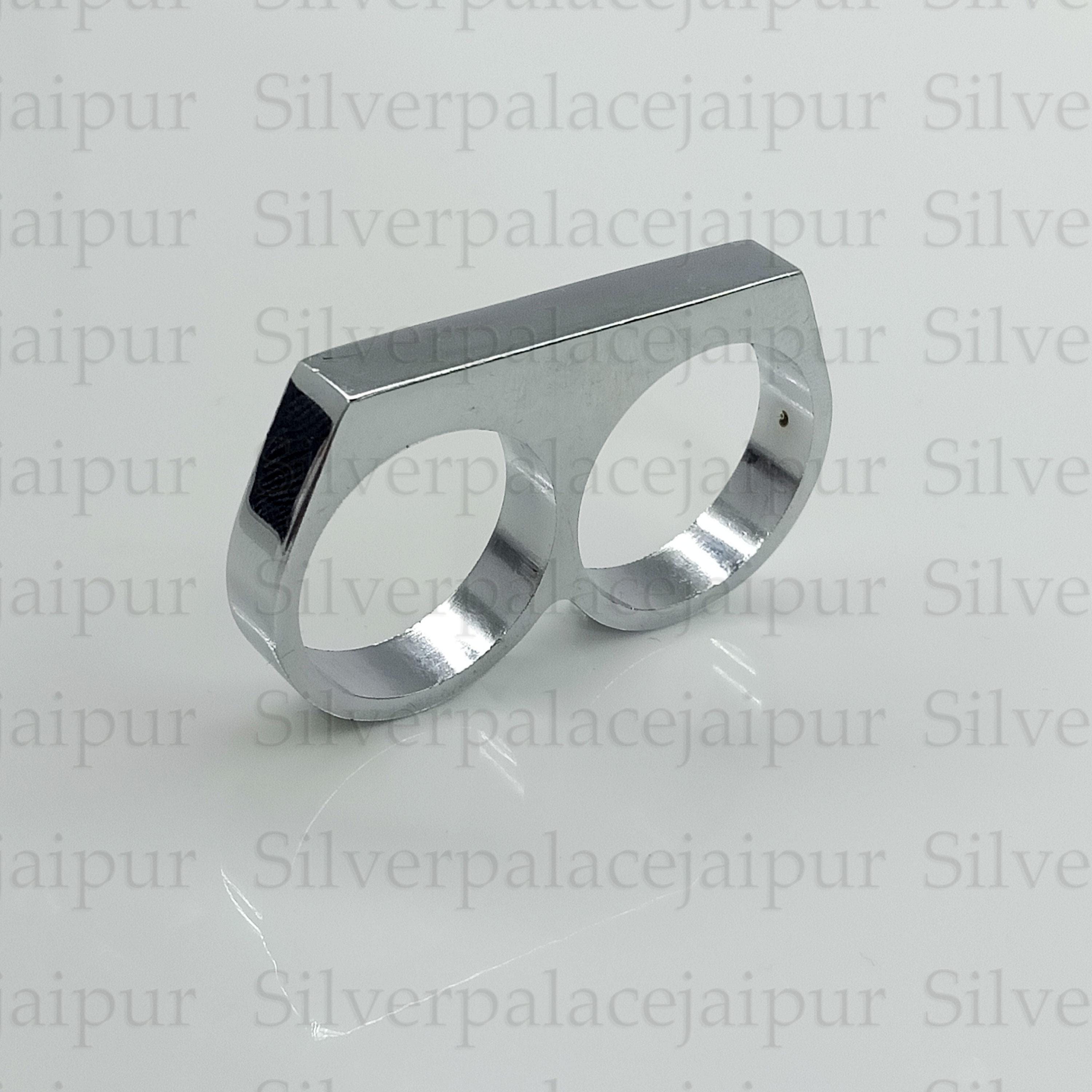 Silver Two Finger Ring, Double Finger Jewelry, Bar Ring, 925 Sterling Silver, Handmade Ring, Gift For Him, Gift for Mens, Birthday Gift