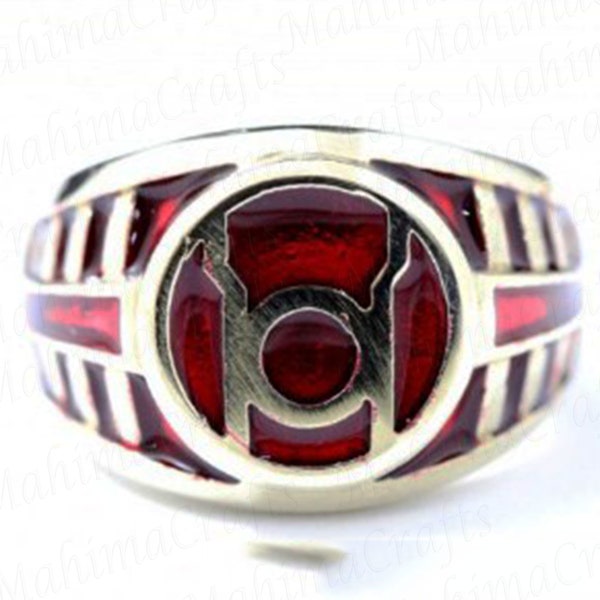 Rote Laterne Silber Männer Ring, 925 Sterling Silber, Laterne Silber Ring, Laterne Siegelring, Ring für Ihn, Geburtstagsgeschenk Weihnachtsgeschenk