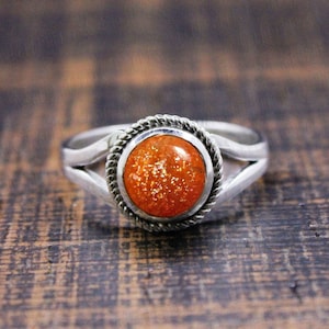 Natural Sunstone Ring, 925 Sterling Silver, Sunstone Statement Ring, Sunstone Women Ring, Sunstone Jewelry, Ring For Mother,wife, Birthstone