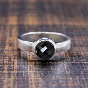 Natural Black Onyx Ring, 925 Sterling Silver, Onyx Jewelry, Handcrafted Ring, Womens Ring, Gift For Her, Black Onyx Ring, Gift For her