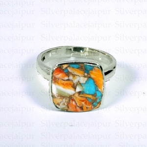 Natürliche Auster Kupfer Türkis Ring, 925 Sterling Silber, Statement-Ring, handgemachter Ring, Türkis Schmuck, Frauen Ring, Ring für sie